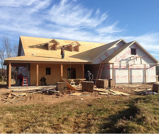 Construction of barn house